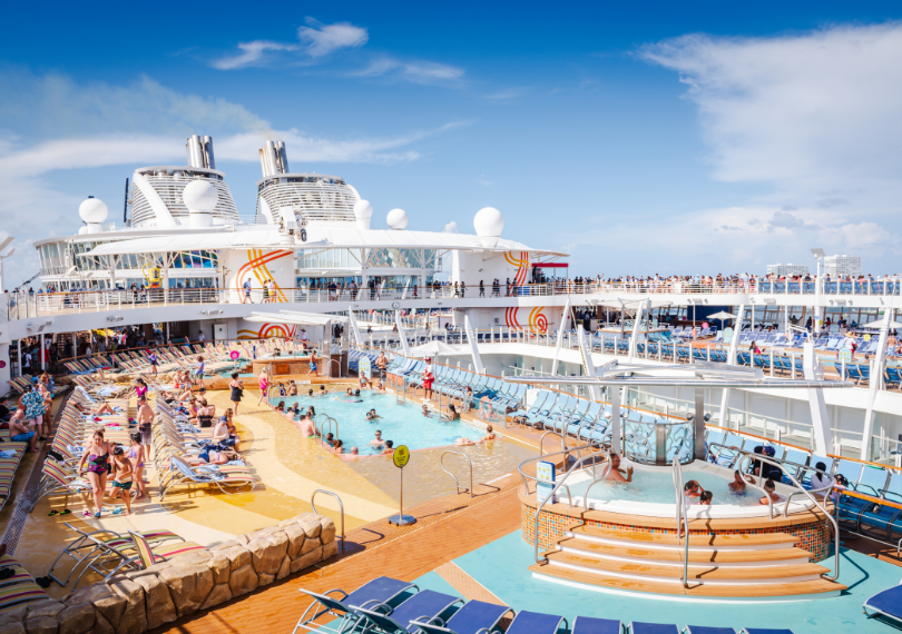 Harmony of the seas activités vue extérieure piscine