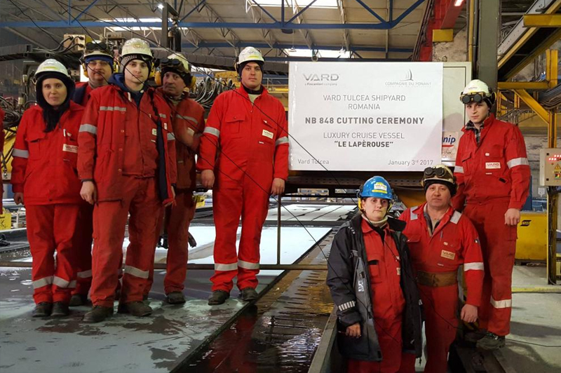 Lapérouse, photo de l'équipe sur le chantier