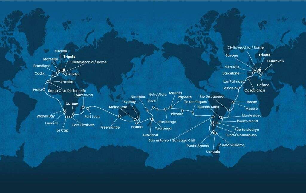 itineraire tour du monde 2025